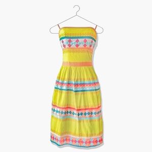 Anthropologie Leifsdottir Ribboned Quilotoa Strapless Dress 10